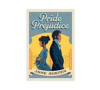 FISH DRAGATE Poster sur toile « Pride and Pejudice Jane Austen » - Style littéraire classique - Décoration murale - Pour salon, chambre à coucher - Sans cadre - 30 x 45 cm