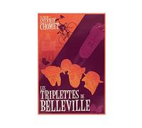 FISH DRAGATE Poster The Triplets of Belleville 4 sur toile - Décoration murale - Pour salon, chambre à coucher - Style sans cadre - 30 x 45 cm