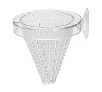 Fish Feeder - 2.76x2.76 inches Aquarium Feeding Dish, Suction Cup Aquarium Red Worm Container, Fish Tank Red Worm Cup for Living Room Tabletop Foyer Entryway Bedroom Landscaping Home