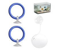 Fish Feeding Ring, Floating Feeding Ring for Tank, Suction Cup Aquarium Feeder, Turtle and Guppy Fish Feedings Accessory, Enrichment Tool for Vacation Or Daily Aquarium Care
