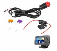 Fish Finder Kit de câble d'alimentation compatible avec la série Lowrance Hook, cordon d'alimentation à 2 broches de rechange avec fusible et connecteur de batterie pour électronique marine (ensembles