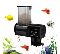 Fish Food Dispenser - Automatic Fish Feeder - Large Volume Feeder - Digitally Controlled Feeding Device with 500ml Capacity and Battery, 16cm for Aquarium Pond Vacation