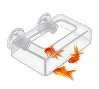 Fish Food Feeder with Suction Cup, Anti Drift Dispenser, Multipurpose Feeding Tool for Large and Small Aquariums, Various Food Types, Easy to Use and Refill, 6.3x3.94x1.57 inches