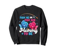 Fish He Or Fish She Mommy to Be - Gender Reveal Baby Shower Sweatshirt
