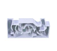 Fish Hideaway, Fish Tunnel, Maze Structure Aquarium Shrimp Cave, Corner Wall Habitat for Observation and Hiding, Crab Catfish Use, 6.3x2.95x1.18 inches, 1 Piece, PP Build