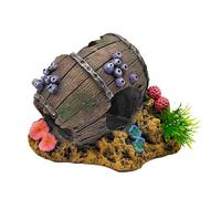 Fish House, Betta Cave, Aquarium Fish Hide, Resin Fish Cave, Resin Material Aquarium Decor Retro Wine Barrel Design Sturdy Material Enhances Aquarium Aesthetics Family-Friendly Adds Fun Versatile Use