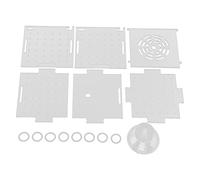 Fish Isolation Box | Acrylic Breeding Hatchery for Young Fishes/Shrimp | 1.5mm Hole Size with Feeding Port & Suction Cup | 6 Panels + 8 Silicone Rings (Single Mini 8 * 8 * 8)