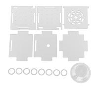 Fish Isolation Box | Acrylic Breeding Hatchery for Young Fishes/Shrimp | 1.5mm Hole Size with Feeding Port & Suction Cup | 6 Panels + 8 Silicone Rings (Single-Cable Mini 6 * 6 * 6)