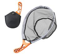 Fish Landing Net - Filet de pêche en caoutchouc avec revêtement en maille | Filet de pêche pliable | Durable Lake River Saltwater Freshwater for Catching Releasing Saumon Catfish Bass Outdoor Camping