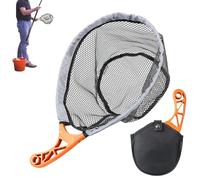 Fish Landing Net, Folding Bass Net, Trout Catching Mesh, Includes Storage Bag, Ideal for Releasing Catfish, Salmon, River Fishing, Lake Angling, Saltwater Freshwater Use, Outdoor Fishermen Gear