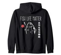 Fish Life Matter. Japanese Tuna Art Fisherman Marine Biology Sweat à Capuche
