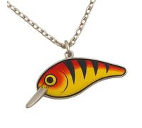 Fish Necklace, Fish Jewelry Gift, 17.71x1.37 Inches Handmade Bait Charm, Colorful Lure Accessory for Travel or Casual Wear by Women Men Boys Girls Father Boyfriend Outdoors Fans