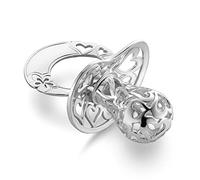 fish Pendentif Tétine En Argent Massif Fait Main Pour Cadeau De Baptême