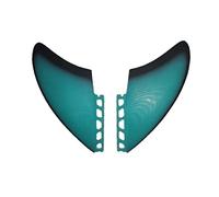 Fish Plate Twin Fins Fiberglass Surfboard 2 Pcs Set Performance Glass (PG) Surf Fin,Compatibilité Universelle(For FUT Box-02)