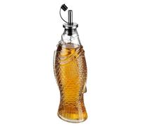 Fish Shape Glass Dispenser - 500ml Refillable Vinegar And Oil Bottle