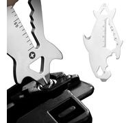 Fish Shaped Keychain Tool - Multifunctional Gadget, Outdoor Camping Accessory | Stainless Steel Heavy Duty Thirteen Function Device for Indoor Home Fishing Hiking Climbing