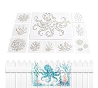 Fish Stencils For Painting Reusable Sea Anmal Mural SteDrawing Decoration