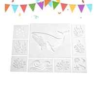 Fish Stencils For Painting Reusable Sea Anmal Mural SteDrawing Decoration