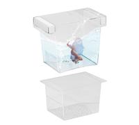 Fish Tank Breeder Box, Mesh Breeding Box Aquarium Divider, 4.72x3.94 inches Floating Hatchery Nursery, Isolation Incubator Cage for Betta Guppy Fry Egg Acclimation