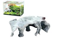 Fish Tank Cave - Aquarium Underground Tunnel Hideaway | Natural Breeding Cave | Small Cichlids Betta, Cory Decorative Landscape Ornament Reptiles, Accessories, Stress-Free Environment