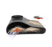 Fish Tank Cave - Decorative Aquarium Shelter | Protective Tunnel And Resting Cave For Fish, Shrimp, Reptiles, Decorative Aquarium And Terrarium Accessory For Freshwater Ponds, Tanks, Reptile Enclosure