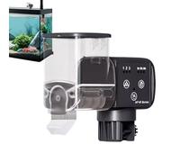 Fish Tank Feeder, Automatic Aquarium Feeders, Adorable Rechargeable Pond Feeder, Smart Precise Waterproof Dispenser for Turtle and Vacation Feeding, 4.72x4.33x2.24 inches