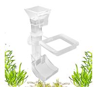 Fish Tank Feeder, Clear Feeding Tube with Dish, 14.96x3.35x2.36 inches, Aquarium Shrimp and Betta, Durable Acrylic Design, Anti-Scattering Feeding Supplies for Home Pond Outdoor