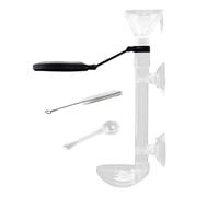 Fish Tank Feeder, Telescopic Feeding Pipe, 6.1-9.65x1.38 inches Suction Cup Dispenser, Clear Directional Tube, Automatic Food Delivery, for Shrimp Turtle Vacation Use