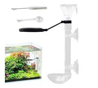 Fish Tank Feeder, Telescopic Pipe Dispenser, Cup Mount, Clear Feeding Tube, Directional Design, Great for Vacation Turtle Feeding and Home Shrimp Pond Care