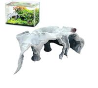 Fish Tank Hideouts - 1x Aquarium Cave | Aquarium Underground Tunnel Cave | Harmonious Hideaway Shelter Landscape | Polyvalent Fish Tank Decorations For Small Cichlid Betta Guppy Reptile