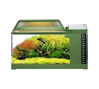 Fish, Tank, Kit, Small Aquarium with LED Light Filter, Quiet Pump and Built-in Filtration System 11.81x5.12x7.28 inches, Smart Desktop Aquarium Accessories for Bedroom Living Room