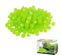 Fish Tank Rocks - Gravure aquatique fluorescente, lit de substrat, décor d'aquarium vif | Faits saillants sous-marins brillants, gemmes polyvalentes pour plantes pots de poissons citernes décoratifs