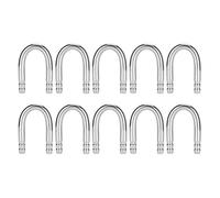 Fish Tank U Shape Elbow Pipe Stainless Steel Oxygen Pump CO2 Tubing Aquarium Accessory 10Pcs Durable Anti Rust Anti Crack Easy Install for Aquarium Fish Tank