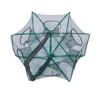 Fish Trap Cage, Foldable Net, 9.84x23.62 inches Escape-Proof Design, Durable Crab Trap, Basket Fishing Nets for Crawfish Lobster Crayfish in Freshwater River Lake Pond Beach Kayak Camping