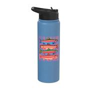 Fish Trout In a Row Colorful Fishing Lover Summer Stainless Steel Insulated Water Bottle
