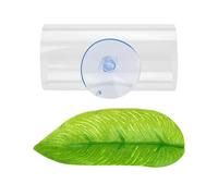 Fish Tunnel Cave, Aquarium Decor Tunnel, Swim Tube Acrylic Shelter, Betta Fish Accessories, Leaf Pad for Spawning Breeding Resting, 3.07x1.57 inches, Tank