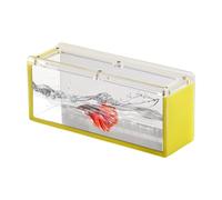 Fish Viewing Box, Acrylic Fish Container with Scale, 6.5x2.76x1.97 inches Aquatic Isolation Breeder for Crabs, Snails, Spiders, Clear Viewing Case for Pet Observation