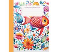 Fish Writing & Drawing Notebook for Kids: Cute Animal School Notebook | Practice Writing, Drawing & Creativity | Ages 4-8
