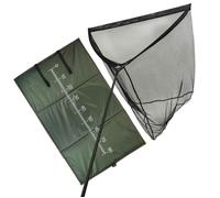 Fish-Xpro Carp Landings set - Filet à carpe avec tapis de décrochage - Epuisette à carpe - avec poignée 2 pièces 180 cm - Filet de 4