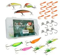 Fish-Xpro Ensemble de leurres de pêche à la truite - Plugs - Spinners - Softbaits