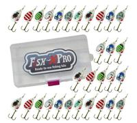 FISH-XPRO Spinner Set 31 pièces Spinner incl. Tacklebox - Pêche à la truite, à la perche, au sandre et au brochet