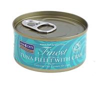 Fish4Dogs - Fish4Cats Latas Naturales para Gato - 1975 - 70 Grs. (Lata), Atún con Cangrejo
