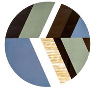 Fishbone tableau rond bleu Moroso - MOROSO FISHBONE BLAU T67