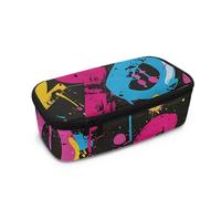 FishDing Trousse à crayons pour enfants, fournitures scolaires, trousse à crayons portable pour filles avec double fermeture éclair, Graffiti d'art, Taille unique, Organiseur de sac