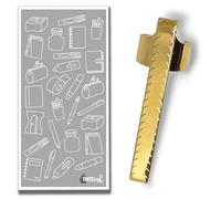 Fisher - Clips pour stylo Bullet Space compatibles avec les stylos Bullet - Chrome/or/noir/uni/chevron Choisissez le style (chevron, or)