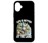 Fisher Gnome For Fishing Grandpa Life Is Better At The Lake Coque pour iPhone 16 Plus