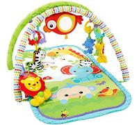 Fisher-Price Amis De La Jungle 3-en-1 Tapis D'Ã‰veil Musical Pour Bébé, Transportable, 2 Arches De Jeu, 5 Jouets Amovibles, Dès La Naissance, CHP85