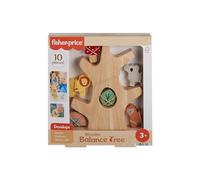 Fisher-price Arbre d’Équilibre en Bois, Jeu favorisant Le développement avec 10 pièces en Bois pour Les Enfants à partir de 3 Ans, HXT87