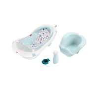 Fisher-Price Baignoire pour bébé 4 en 1 avec filet pour nouveau-né et cale-siège bébé