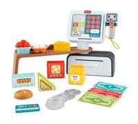 Fisher-Price Jouet d’éveil Ma Super Caisse Enregistreuse, épicerie 20 éléments, multilingue